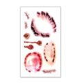Halloween temporary tattoo sheet featuring realistic bloody wound and scar designs - 60*105mm / Bite Marks and Blood Drops Suture Style(BW-26)