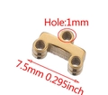 7.5mm golden stainless steel multi-hole connector link for DIY jewelry making - 2-strand / Gold
