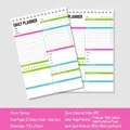 A4 spiral daily planner 178x254mm with frosted PVC cover and 52 premium sheets - Coil Weekly Plan - Style F (White)