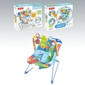 Cartoon deluxe baby bouncer with vibration function and toy bar for soothing infants - Frog Style