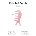 Pink fishtail scalp massage comb with five teeth for head therapy relaxation - Pink Fishtail Comb / Pink