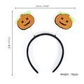 Halloween pompoen veer hoofdband met oranje glitterafwerking en afmetingen - Pompoen