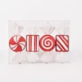 Set of 4 red and white glitter candy ornaments 16cm for Christmas tree decoration - 16cm Mixed Candy Ornament Set (4 Pcs)