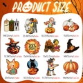 Detailed size chart for Halloween gnome skull magnetic fridge magnets and party decorations - CT336