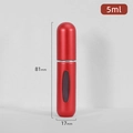 Flacone spray per profumo rosso da 5ml con finestra, altezza 81mm e diametro 17mm - Rosso Opaco