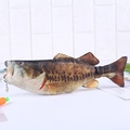 Realistic largemouth bass fish pencil case with unique fish hook zipper on white background - Royal Bass (Internal Organs)