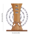 Creative wooden perpetual calendar with rotatable rings for home and office desk decor - Ferris Wheel Style