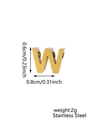 18k gold plated stainless steel necklace with small W letter pendant for women - Letter W Pendant