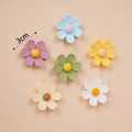 Set of 6 colorful 3cm flower hair claws with matte finish in various pastel shades - Resin 6-Color Small Flowers