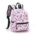 Pink cartoon unicorn backpack with waterproof fabric and adjustable black shoulder straps - Pink Unicorn