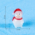 Miniatur Schneemann Figur mit roter Mütze und Schal für Weihnachts DIY Deko 3,1cm groß - Stil 4 Schneemann
