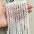 Matte frosted white round glass beads for DIY jewelry making and bracelet crafting - 10mm Approximately 38 Beads Per String / Matte White Glass Beads