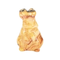 Carved natural agate rabbit figurine with multi-color stripes and polished finish - Crazy Agate