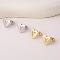 Chieke hartvormige Y letter oorknopjes in goud en zilver met schitterende zirkonia stenen. - Wit K/Zilver / Letter Y