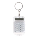 Mini calculadora transparente llavero para estudiantes con diseño plegable y portátil - Blanco Translúcido