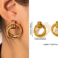 Gold Multi-hoop Overlapping Earrings ZJGE0702