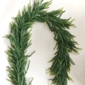 Macro shot of realistic green artificial Norfolk pine garland for Christmas decor - 【1.8m】Luxury Dense Fox Garland