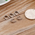 Cinque piccoli ganci a U in acciaio inossidabile argento per gioielli fai da te - Stile C 7*10mm / Color Acciaio