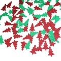 Christmas tree shaped confetti in festive red and green matte paper for DIY party decor - Christmas Red Green Tree Confetti