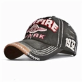 Vintage embroidered eagle baseball cap with washed cotton and contrast stitching - One Size / Gray
