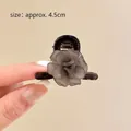 Smoky grey translucent floral hair claw clip in 4.5cm size for elegant ponytails - #1 Gray Flower Approximately 4.5 Cm