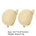 Macro shot of geometric gold hoop earrings showing 18.7mm size and 4.7g weight detail - Gold Oval (Style 5)
