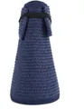 Foldable navy blue straw sun hat for women featuring a compact rolled-up design - Adult (55-60cm) / Navy Blue