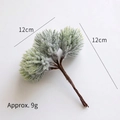 Artificial flocked pine needle spray with snow effect for Christmas DIY, 12cm, approx 9g - Pine Needle Branch Ball