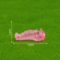 Luminous pink caterpillar miniature for moss landscape DIY succulent decoration 3.6cm - Large / Rose Red