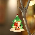 LED Weihnachtsbaum Anhänger mit Weihnachtsmann Motiv für festliche Fensterdekoration - Weihnachtsbaum