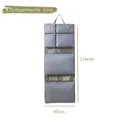 Grey 8-compartment hanging travel organizer made of durable nylon, size 116x45 cm - 8-in-1 (8 Grids) / Gray
