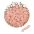Rosa mattierte Acrylperlen für DIY-Schmuck in einem Behälter mit silberner Schleife - 10mm/30g/ca. 55 Stk / Blassgrün