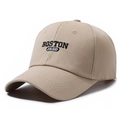 Casquette de baseball beige en coton avec broderie BOSTON 1630 pour le soleil - Réglable / Khaki