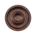 Round walnut wood jewelry tray with concentric grooves for DIY bead bracelet design - Black Walnut / Walnut Round (10x2cm)