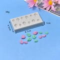Tulip flower leaf silicone mold with petal cavities and finished clay examples - Multi-Hole Leaf and Petal Mold (5)