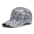 Berretto da baseball retrò con motivo jacquard blu e oro per uno stile street moderno - Taglia unica / Jacquard Astratto Blu (Modello 3#)