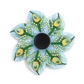 Fidget spinner a fiore di pavone fai-da-te con cristalli verde smeraldo e strass cangianti - Stile TL02