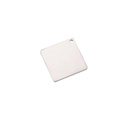 Polished silver square stainless steel tag with a top hole for DIY jewelry making - 1.5*22mm / Steel Color