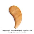 Ergonomic crescent shaped wooden gua sha tool made of light natural sandalwood - Scented Wood Water Drop Gua Sha