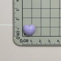 Glossy light purple resin heart charm for DIY crafts on measurement scale 1.2cm - Light Purple