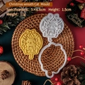Christmas wreath cat cookie cutter set with dimensions 5x6.6cm for holiday baking - Christmas Wreath Cat