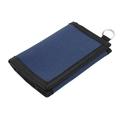Blue camouflage polyester wallet with black trim and metal ring for kids - Navy Blue