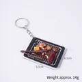 Miniatur Harz-Schlüsselanhänger Grillfisch-Modell, 5,5 cm x 4,1 cm Detailansicht - Tigerhaut-Fisch Grillplatte - Mit Schlüsselring