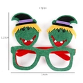 Green felt Halloween party glasses with scarecrow design and wizard hat decoration - Felt Green Elf Decorative Glasses