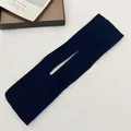 Magic bow hair curler tool in navy blue solid fabric for bun hairstyles accessory - Navy Blue