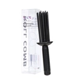 Black professional hair styling roll comb in packaging box for voluminous curls - Black