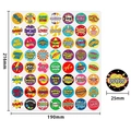 Colorful cartoon animal reward stickers for kids and students with size dimensions - Style B