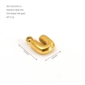 U-shaped gold 18K PVD plated stainless steel letter pendant for jewelry making - Letter U / Gold