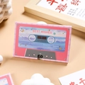 Vintage style pink cassette tape voice recorder gift card with Best Wishes lettering - 5min Rechargeable - New Pink