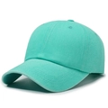 Casquette de baseball vintage délavée vert menthe avec visière courbée au style classique - Réglable / Vert Lac